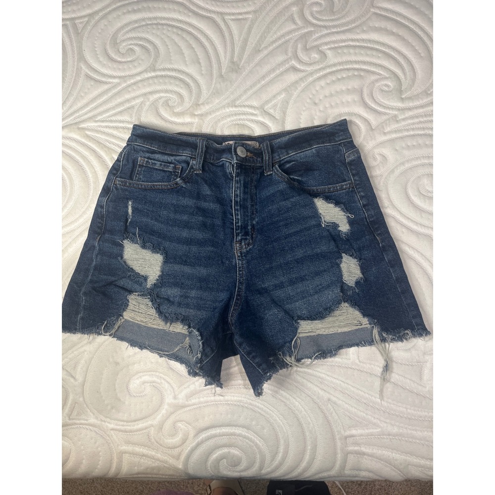 SO Goods For Life Super High Rise 90s Boyfriend Distressed Denim Shorts Size 11